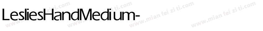 LesliesHand Medium字体转换